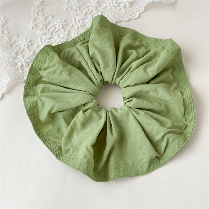Over-size stitched edge chiffon scrunchies