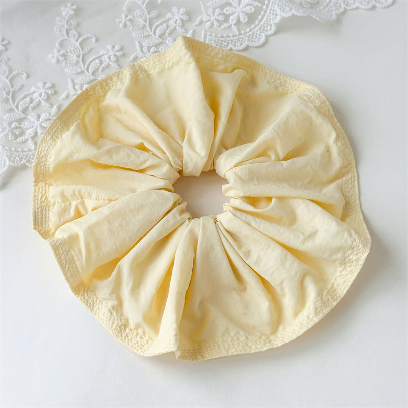 Over-size stitched edge chiffon scrunchies