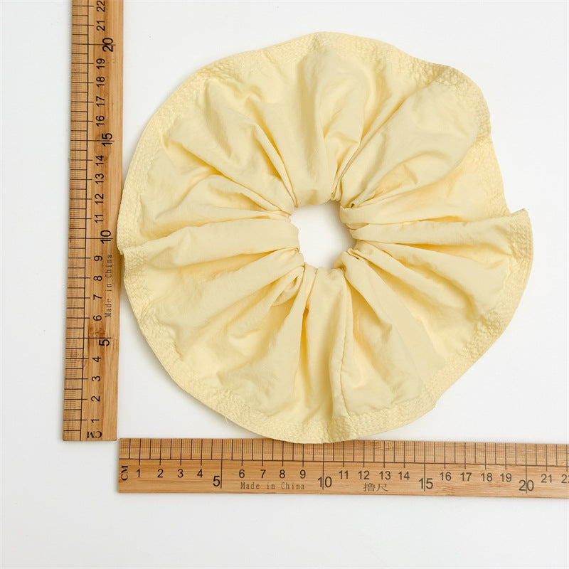 Over-size stitched edge chiffon scrunchies