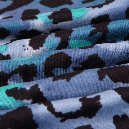 Large leopard fringed scarf