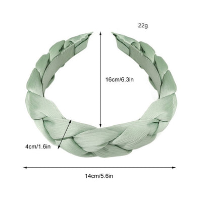 Chiffon padded braids top headband