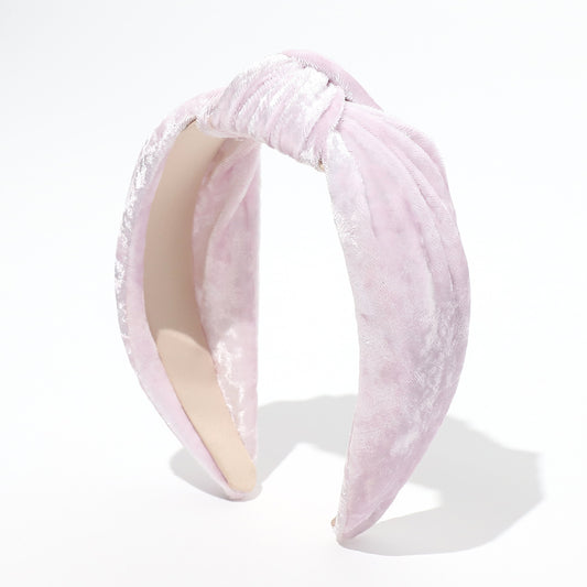 Glossy velvet knotted headband