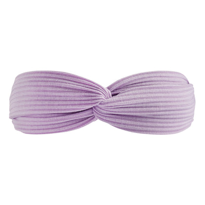 Twist front ribbed cotton elastic headband