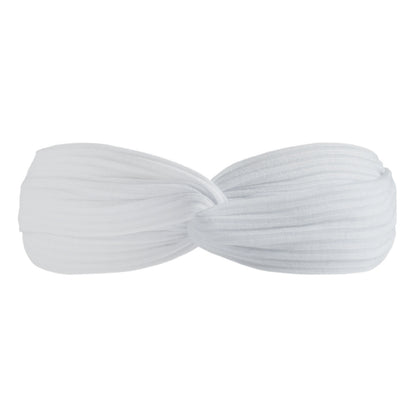 Twist front ribbed cotton elastic headband