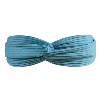 Twist front ribbed cotton elastic headband