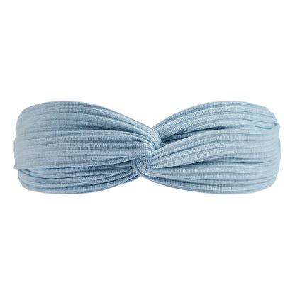 Twist front ribbed cotton elastic headband