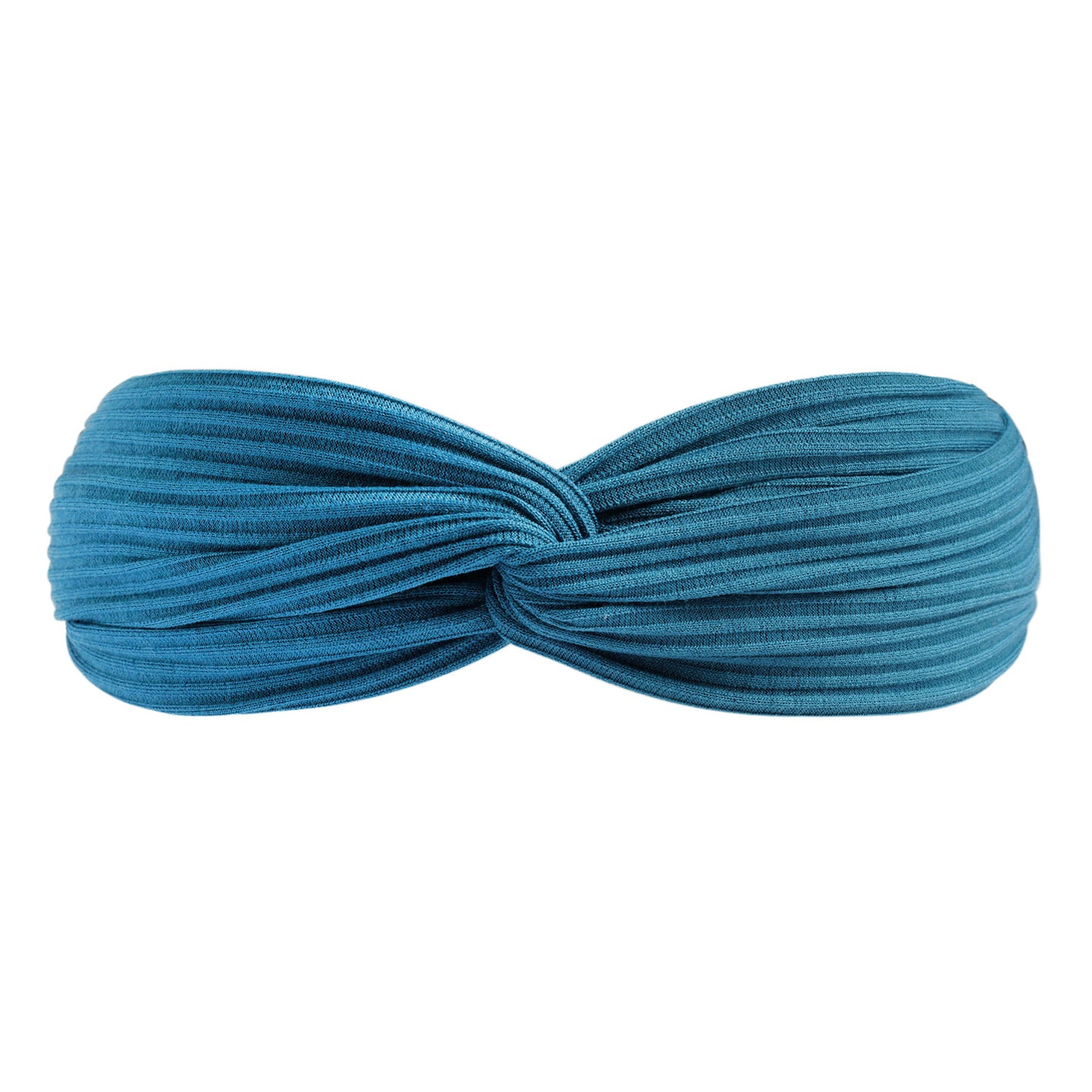 Twist front ribbed cotton elastic headband