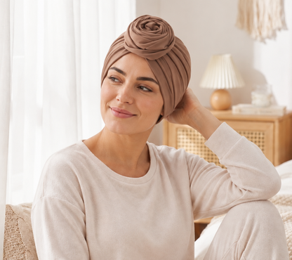 Large flower top hair cap