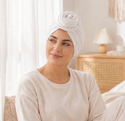 Large flower top hair cap
