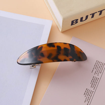 Oval arch resin hair barrette