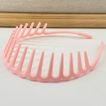 Acrylic headband with long teeth