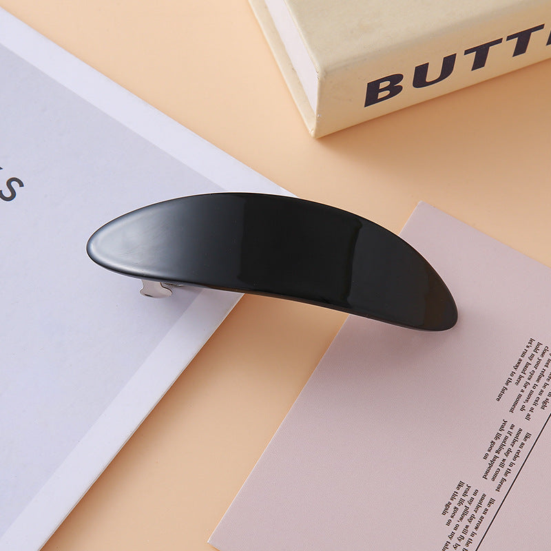 Oval arch resin hair barrette