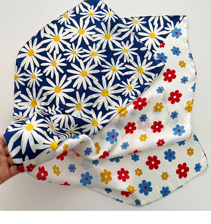 Mixed flowers square scarf
