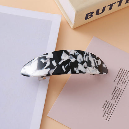 Oval arch resin hair barrette