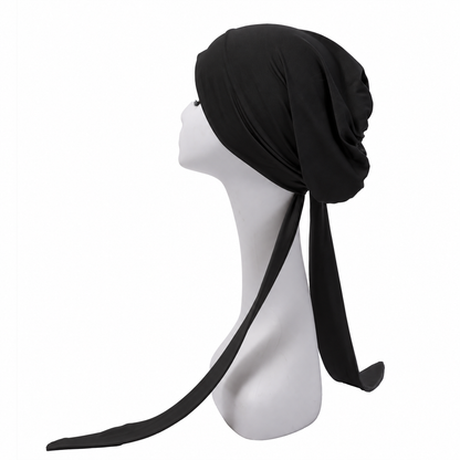 Hair cap with long scarves