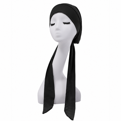 Hair cap with long scarves