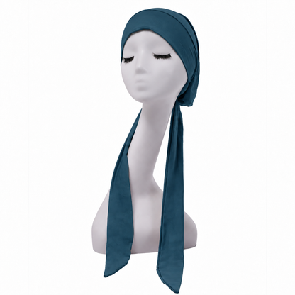 Hair cap with long scarves