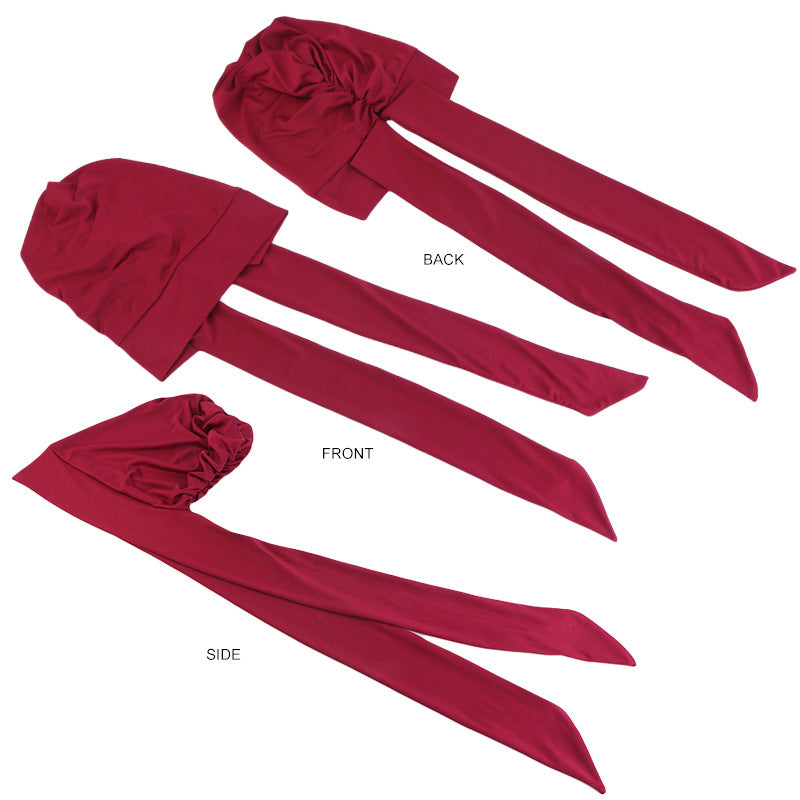 Hair cap with long scarves