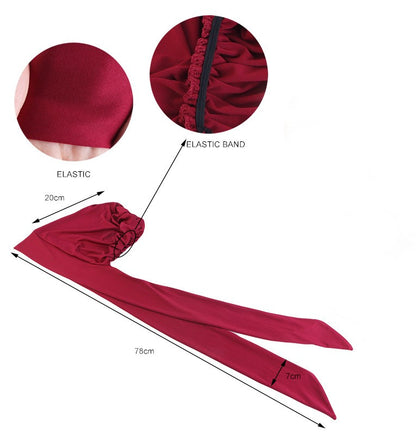 Hair cap with long scarves