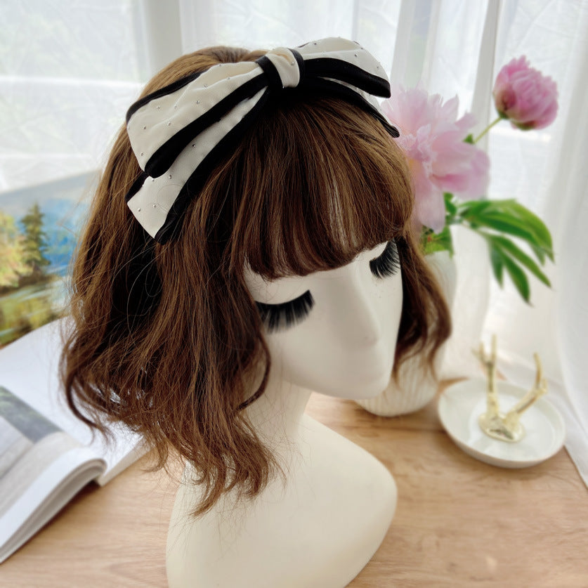 2-layer glittered bow headband