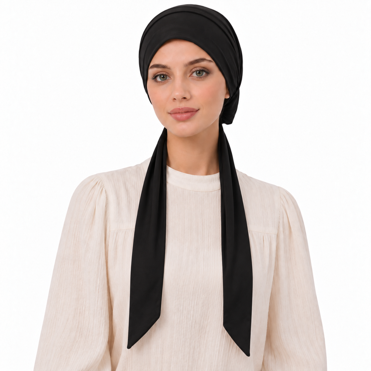 Hair cap with long scarves