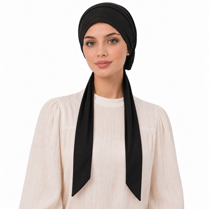 Hair cap with long scarves