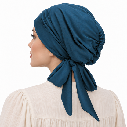 Hair cap with long scarves