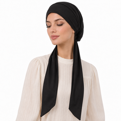 Hair cap with long scarves