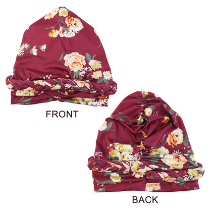 Floral hair cap with braids