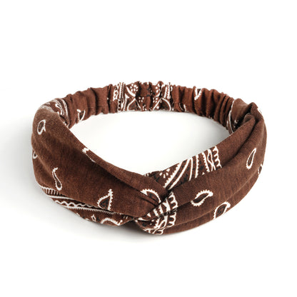 Paisley twist front elastic headband