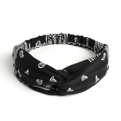Paisley twist front elastic headband