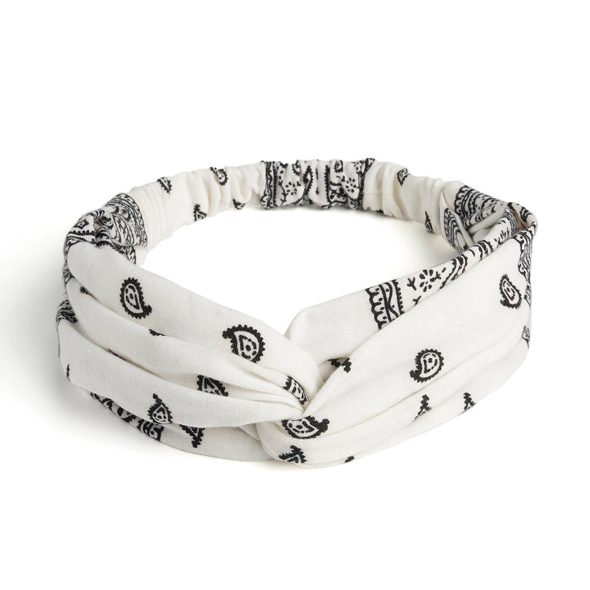 Paisley twist front elastic headband