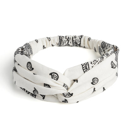 Paisley twist front elastic headband
