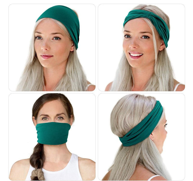 Super soft jersey cotton sporty bandanna hair band