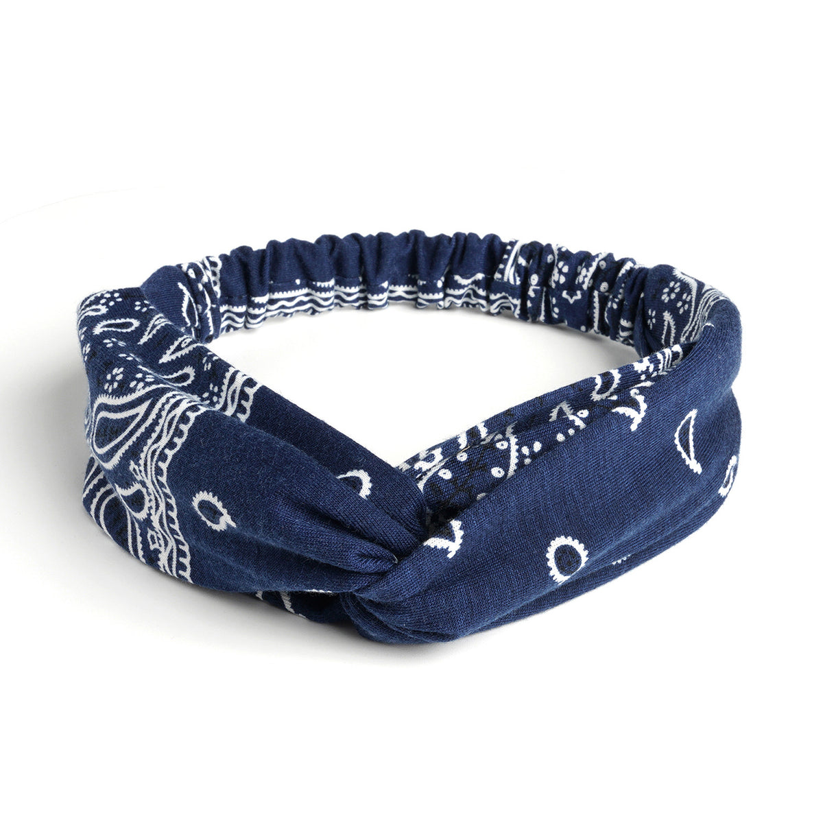 Paisley twist front elastic headband