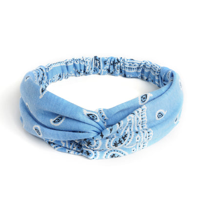 Paisley twist front elastic headband