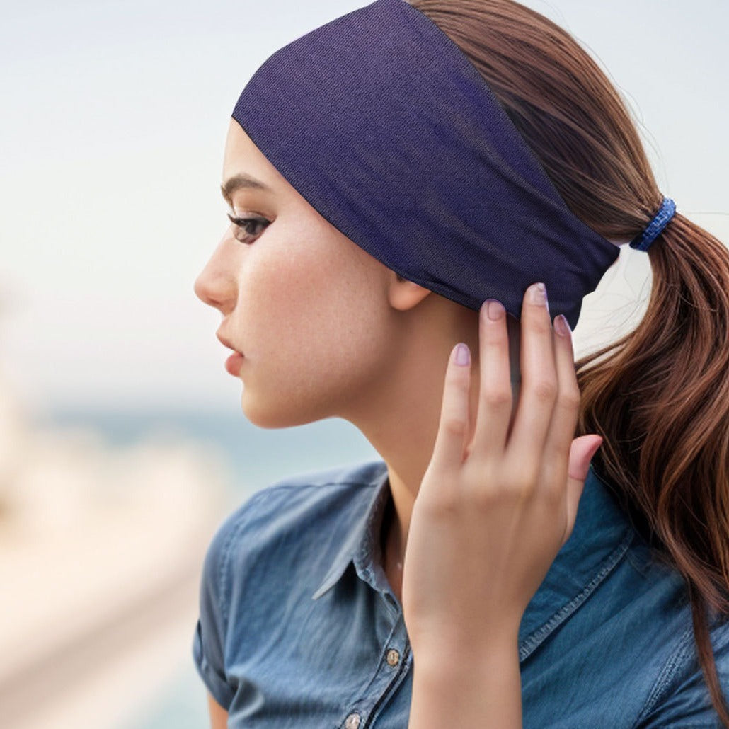 Super soft jersey cotton sporty bandanna hair band