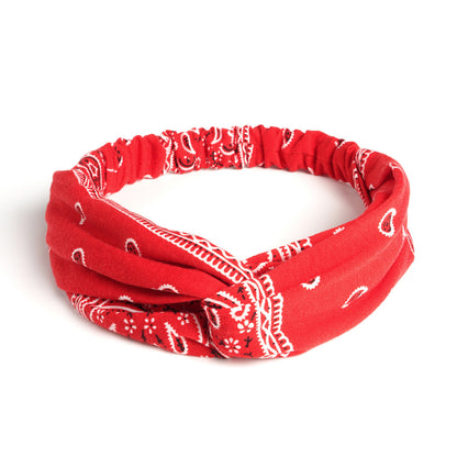 Paisley twist front elastic headband