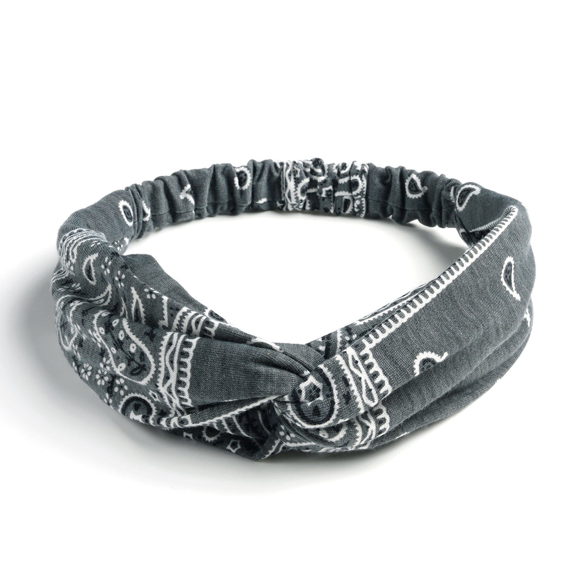 Paisley twist front elastic headband