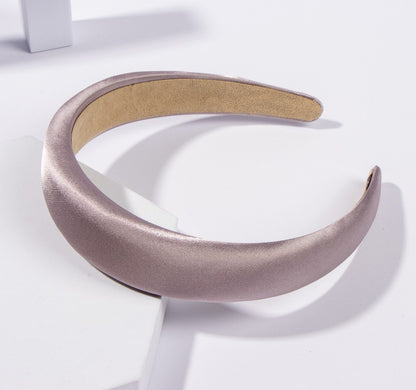 Silky satin padded Alice headband