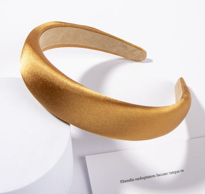 Silky satin padded Alice headband