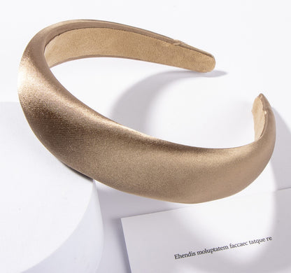 Silky satin padded Alice headband