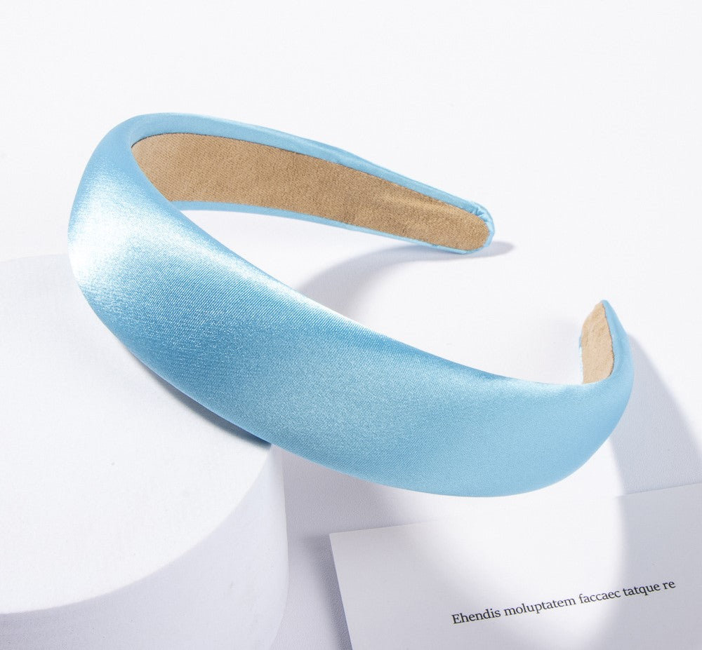 Silky satin padded Alice headband