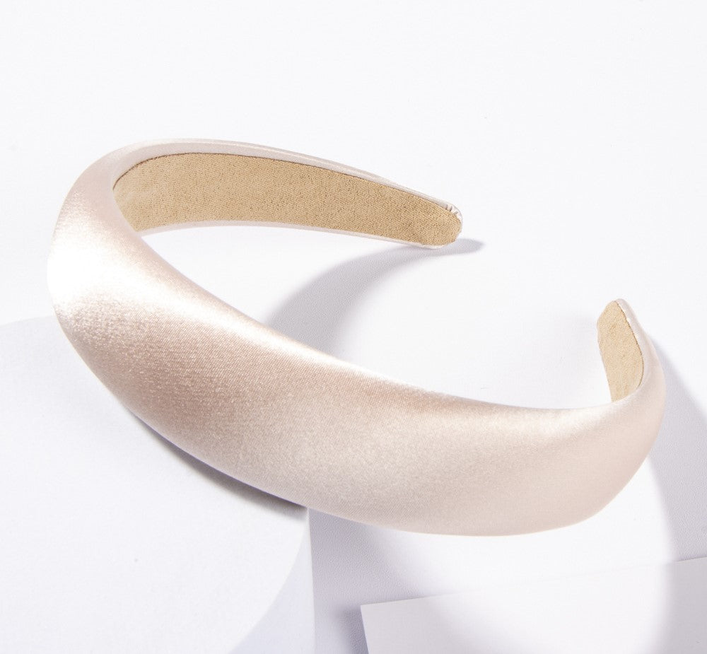 Silky satin padded Alice headband