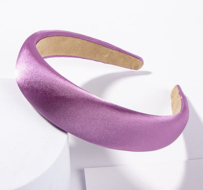 Silky satin padded Alice headband