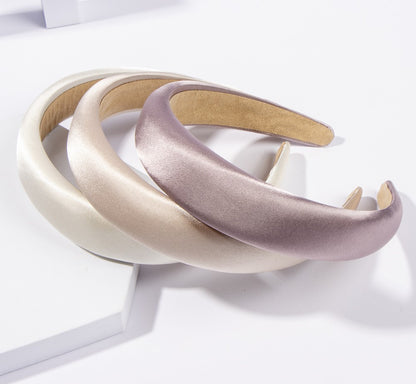 Silky satin padded Alice headband