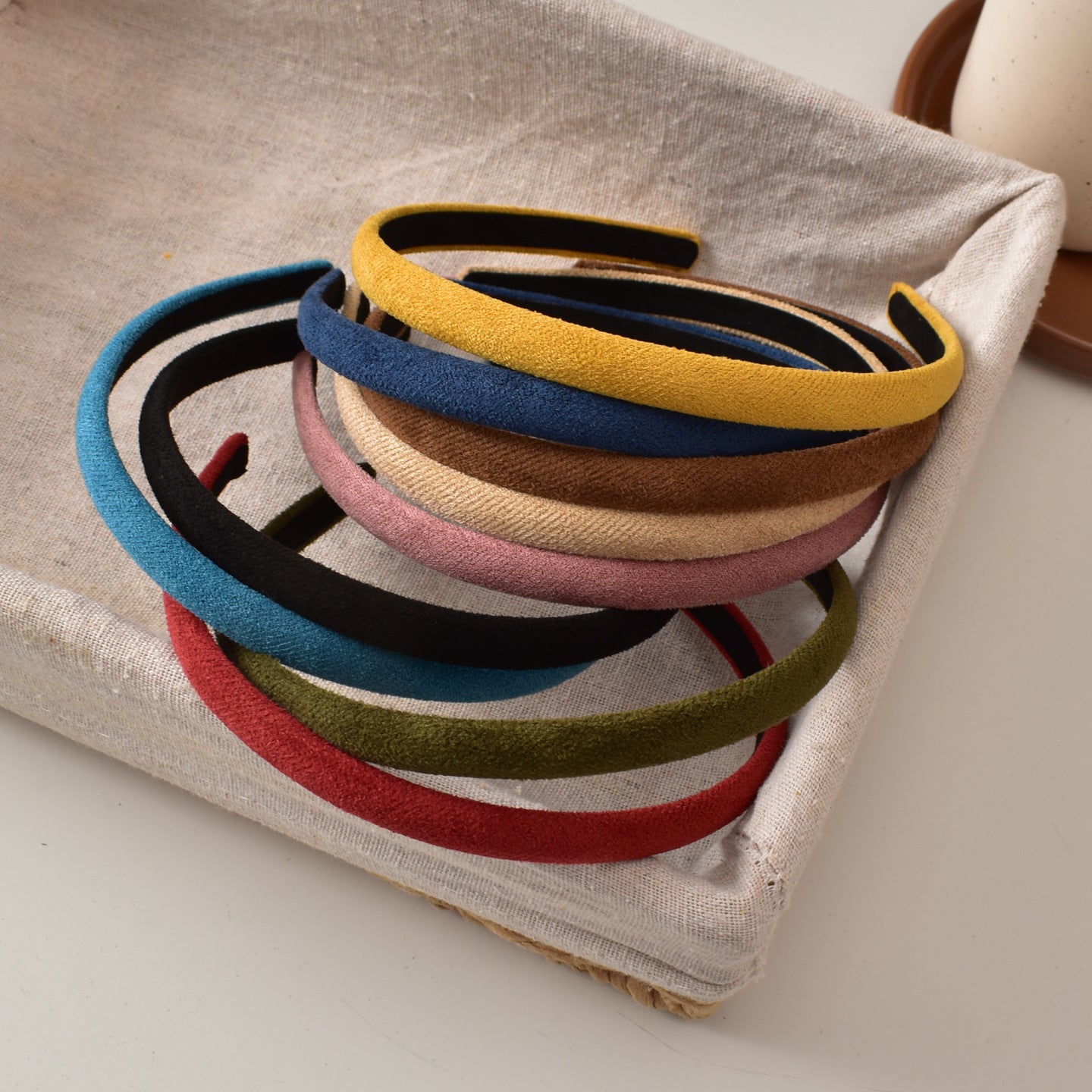 slim dull velvet headband