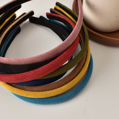 slim dull velvet headband