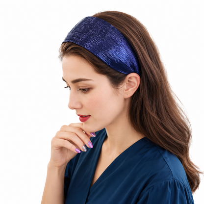 Bright metallic coloured wide headband