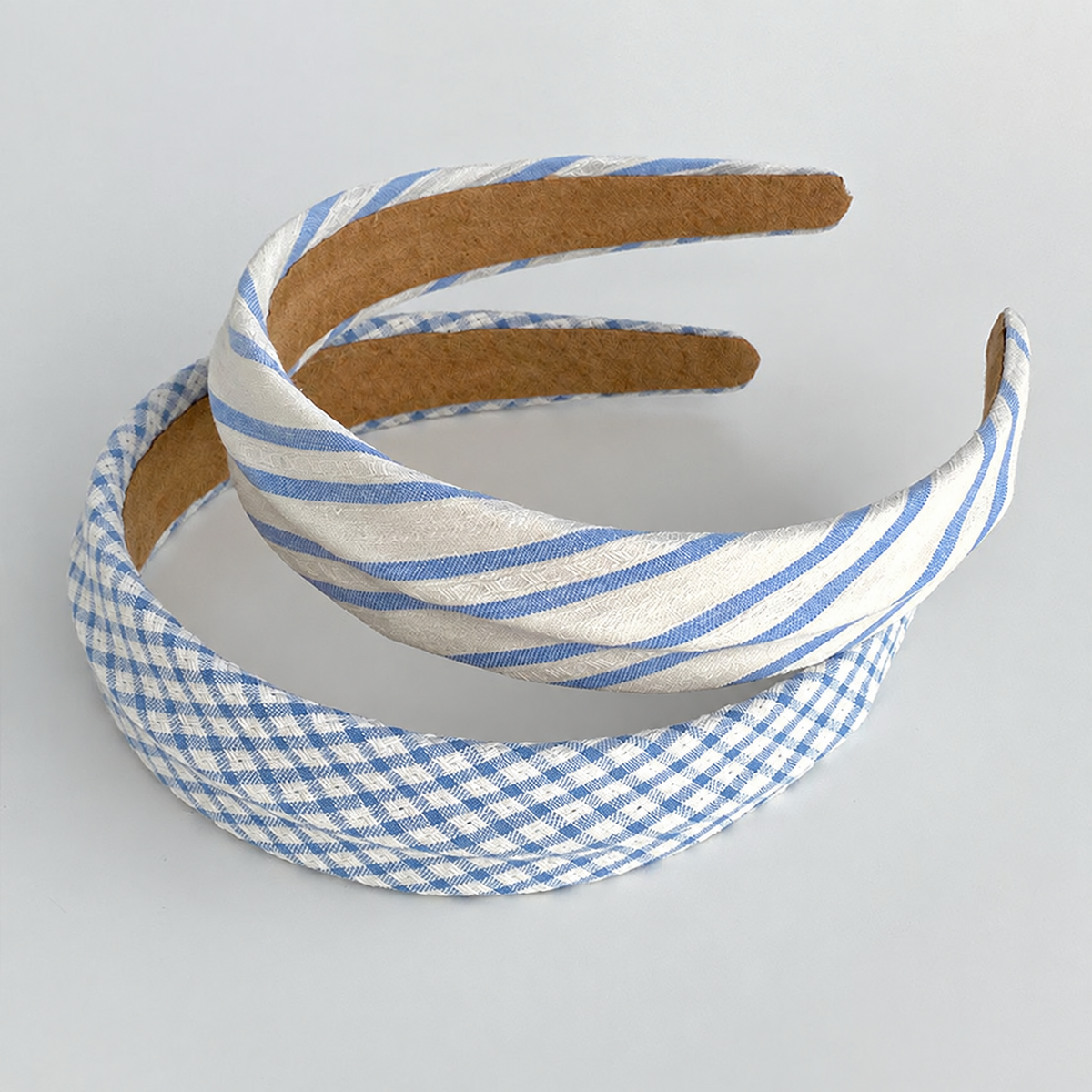 Curved headband in sky blue